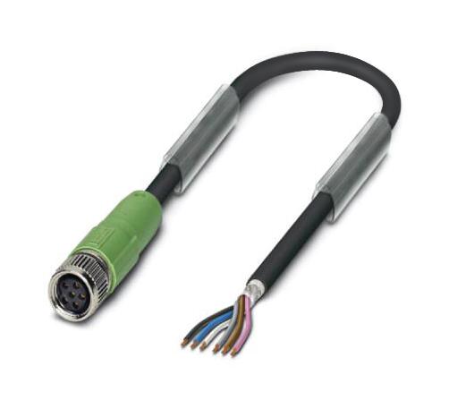 Phoenix Contact 1522406 Sensor Cord, 6P M8 Rcpt-Free End, 3M