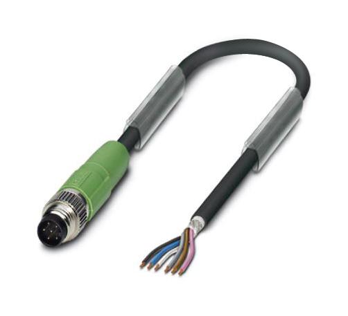 Phoenix Contact 1522325 Sensor Cord, 6P M8 Plug-Free End, 10M