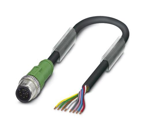 Phoenix Contact 1415718 Sensor Cord, 8P M12 Plug-Free End, 5M