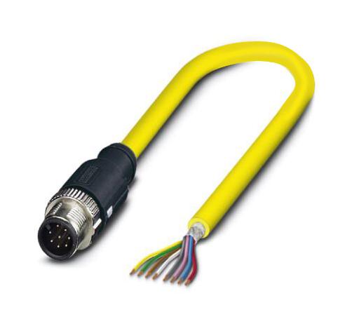 Phoenix Contact 1406072 Sensor Cord, 8P M12 Plug-Free End, 5M