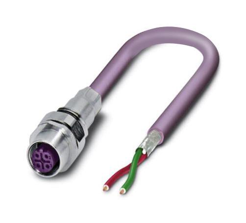 Phoenix Contact 1519574 Sensor Cord, 2P M12 Rcpt-Free End, 2M