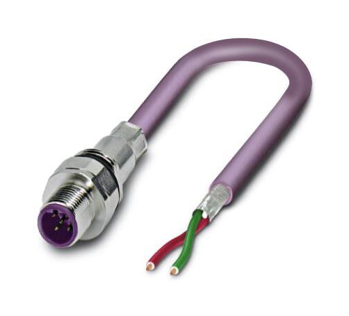 Phoenix Contact 1525555 Sensor Cord, 2P M12 Plug-Free End, 500Mm