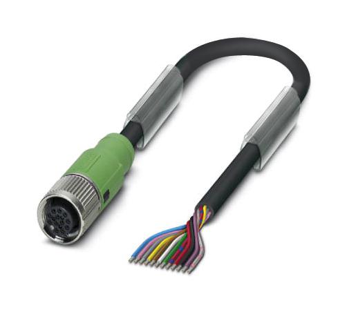 Phoenix Contact 1430640 Sensor Cord, 12P M12 Rcpt-Free End, 10M