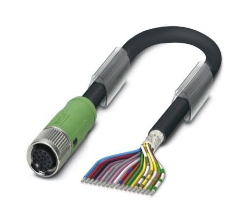 Phoenix Contact 1430297 Sensor Cord, 17P M12 Rcpt-Free End, 3M