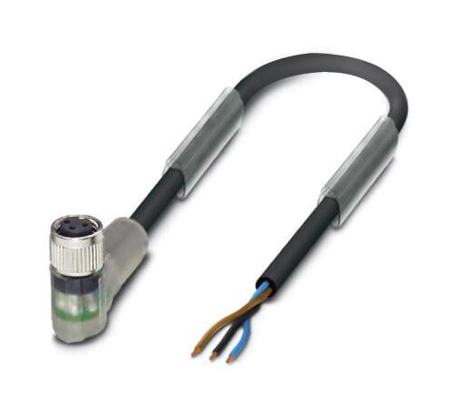 Phoenix Contact 1415876 Sensor Cord, 3P M8 Ra Rcpt-Free End, 10M