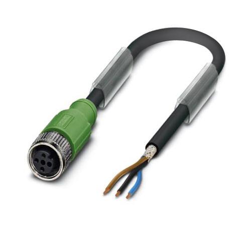 Phoenix Contact 1682809 Sensor Cord, 3P M12 Rcpt-Free End, 5M