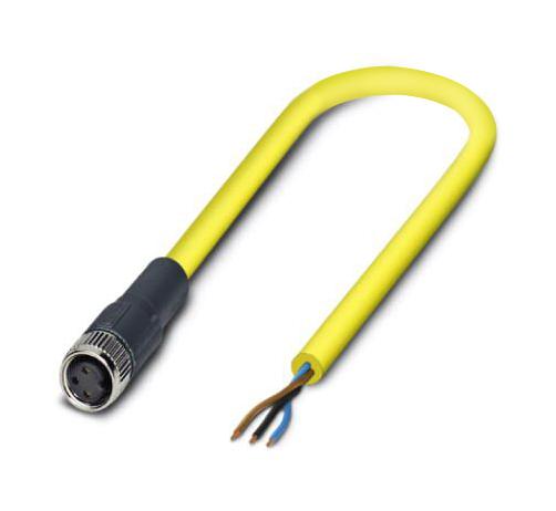 Phoenix Contact 1406317 Sensor Cord, 3P M8 Rcpt-Free End, 5M