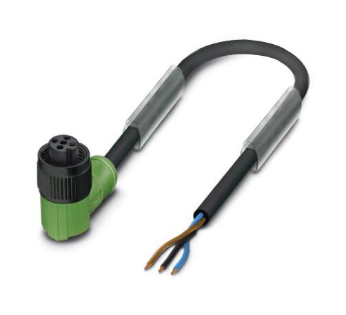 Phoenix Contact 1442696 Sensor Cord, 3P M12 Ra Rcpt-Free End, 5M