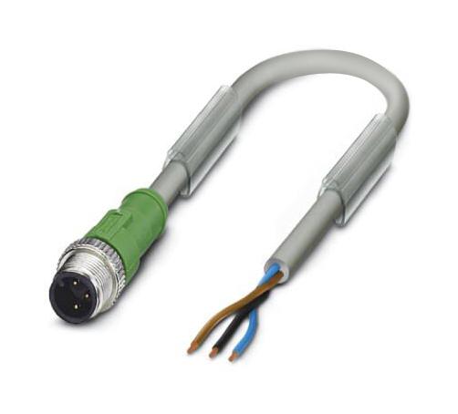 Phoenix Contact 1456747 Sensor Cord, 3P M12 Plug-Free End, 3M