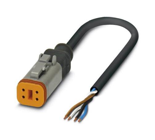 Phoenix Contact 1415010 Sensor Cord, 4P Rcpt Valve-Free End, 5M