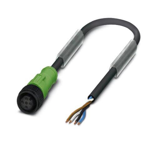 Phoenix Contact 1442489 Sensor Cord, 4P M12 Rcpt-Free End, 3M