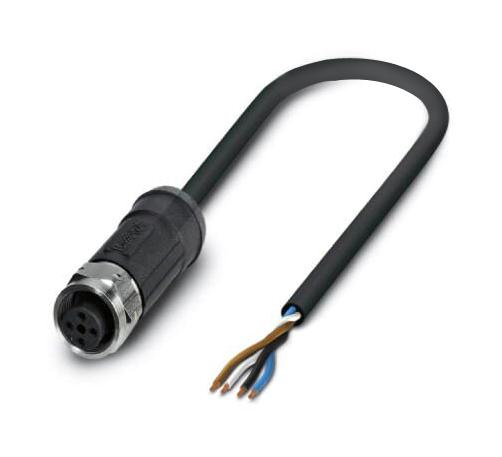 Phoenix Contact 1454095 Sensor Cord, 4P M12 Rcpt-Free End, 10M