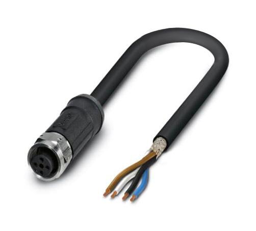 Phoenix Contact 1454176 Sensor Cord, 4P M12 Rcpt-Free End, 10M