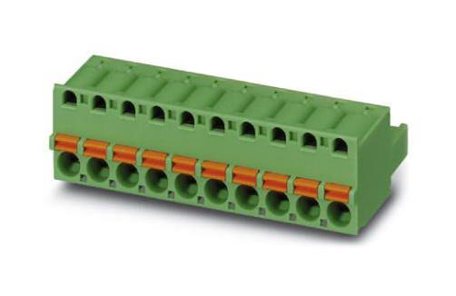 Phoenix Contact 1709226 Terminal Block, Pluggable, 6Way, Green