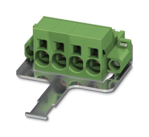 Phoenix Contact 1711488 Terminal Block, Pluggable, 4Way, Grn