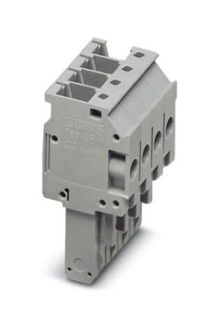 Phoenix Contact 3060144 Terminal Block, Pluggable, 4Way, Grey