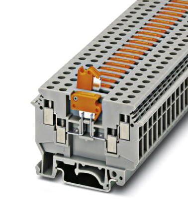 Phoenix Contact 2775265 Dinrail Terminal Block, 4Way, 10Awg, Gry