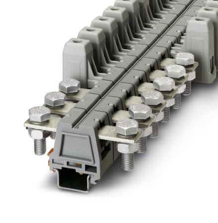 Phoenix Contact 2130318 Din Rail Tb, High Current, 2Way, 1/0Awg