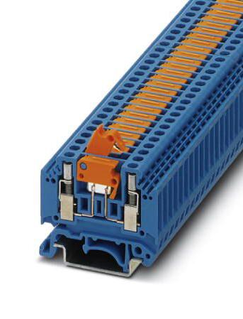 Phoenix Contact 3104123 Dinrail Terminal Block, 2Way, 12Awg, Blu