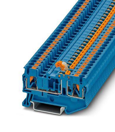 Phoenix Contact 3211650 Dinrail Terminal Block, 2Way, 12Awg, Blu