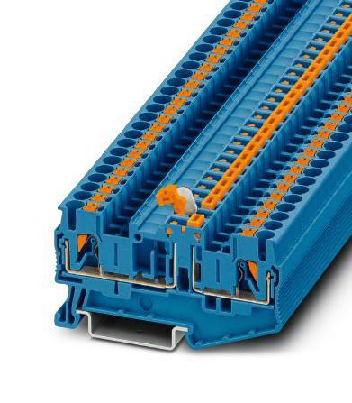 Phoenix Contact 3210163 Dinrail Terminal Block, 2Way, 12Awg, Blu