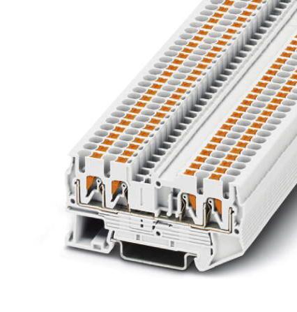 Phoenix Contact 3209579 Dinrail Terminal Block, 4Way, 12Awg, Wht