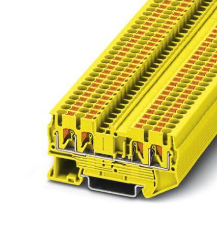 Phoenix Contact 3209583 Dinrail Terminal Block, 4Way, 12Awg, Yel