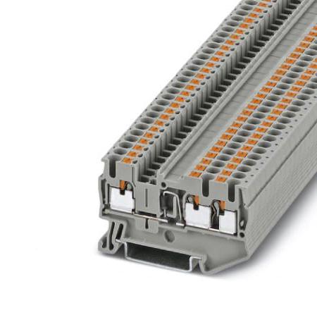 Phoenix Contact 3210253 Dinrail Terminal Block, 3Way, 12Awg, Gry