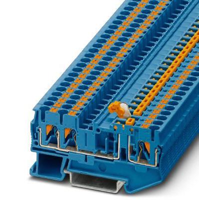 Phoenix Contact 3211663 Dinrail Terminal Block, 3Way, 12Awg, Blu