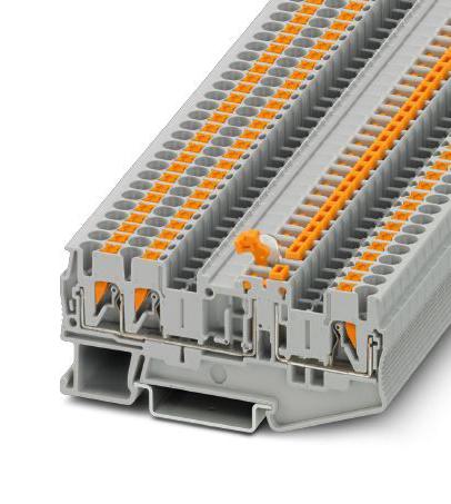 Phoenix Contact 3210170 Dinrail Terminal Block, 3Way, 12Awg, Gry