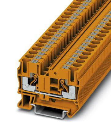 Phoenix Contact 3211820 Dinrail Terminal Block, 2Way, 8Awg, Org