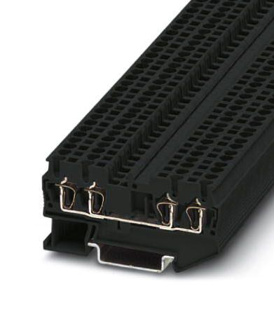 Phoenix Contact 3037452 Dinrail Terminal Block, 4Way, 12Awg, Blk