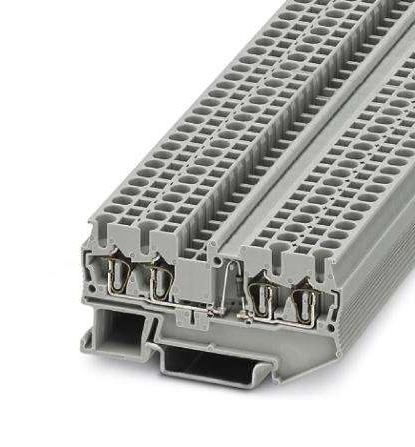 Phoenix Contact 3036534 Dinrail Terminal Block, 4Way, 12Awg, Gry