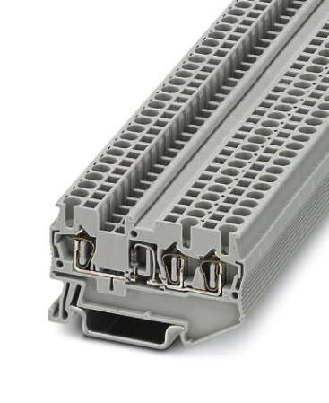 Phoenix Contact 3036521 Dinrail Terminal Block, 3Way, 12Awg, Gry