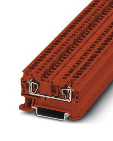 Phoenix Contact 3037151 Dinrail Terminal Block, 2Way, 10Awg, Red