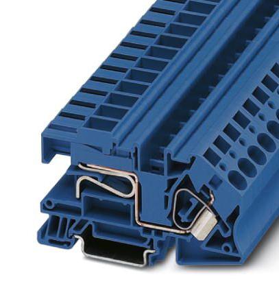 Phoenix Contact 3038244 Dinrail Terminal Block, 2Way, 6Awg, Blu