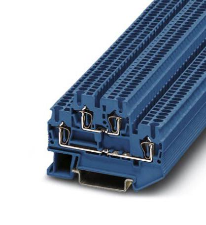 Phoenix Contact 3031160 Dinrail Terminal Block, 4Way, 16Awg, Blu