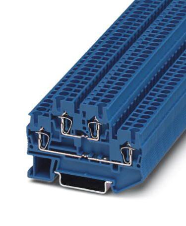 Phoenix Contact 3031283 Dinrail Terminal Block, 4Way, 12Awg, Blu