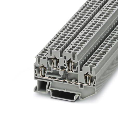 Phoenix Contact 3031563 Dinrail Terminal Block, 4Way, 12Awg, Gry