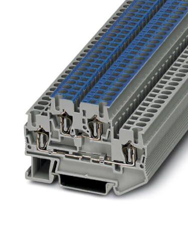 Phoenix Contact 3036330 Dinrail Terminal Block, 4Way, 12Awg, Gry