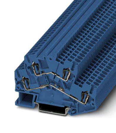 Phoenix Contact 3038493 Dinrail Terminal Block, 4Way, 12Awg, Blu