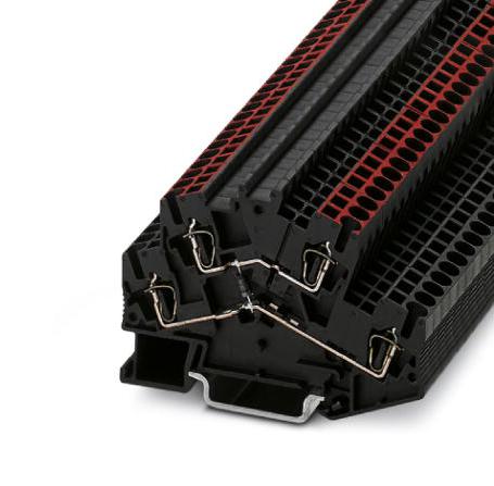 Phoenix Contact 3028005 Dinrail Terminal Block, 4Way, 12Awg, Blk