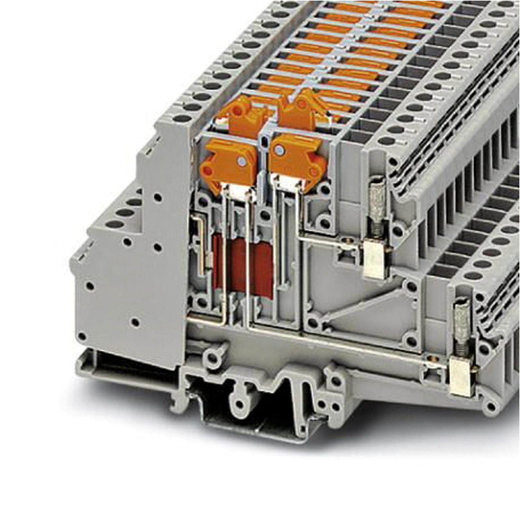 Phoenix Contact 3024478 Din Rail Tb, Knife Disconnect, 4P, 12Awg