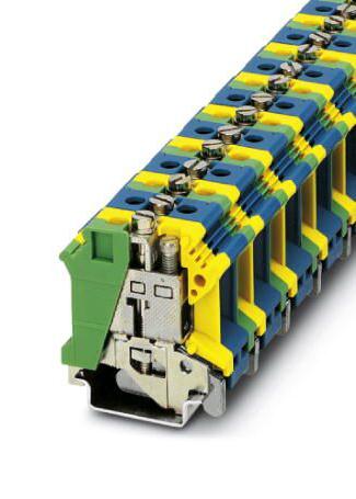 Phoenix Contact 3006234 Dinrail Terminal Block, 2Way, 4Awg