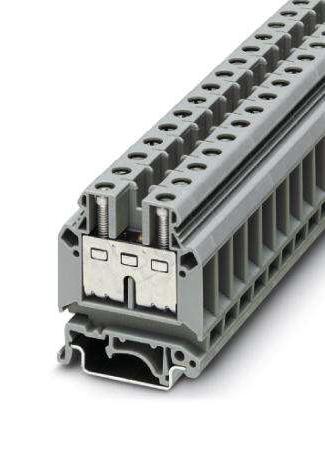 Phoenix Contact 701024 Din Rail Tb, Feed-Thru, 2Way, 8Awg