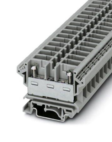 Phoenix Contact 701082 Din Rail Tb, Feed-Thru, 2Way, 6Awg