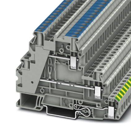 Phoenix Contact 3214361 Din Rail Tb, Ground, 5Way, 10Awg