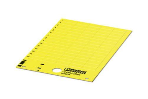 Phoenix Contact 828883 Label, Pvc, Yellow, 9Mm X 20Mm