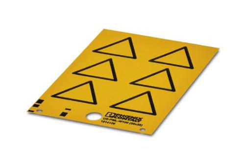 Phoenix Contact 1014126 Label, Pvc, Black / Yellow, 50Mm X 50Mm