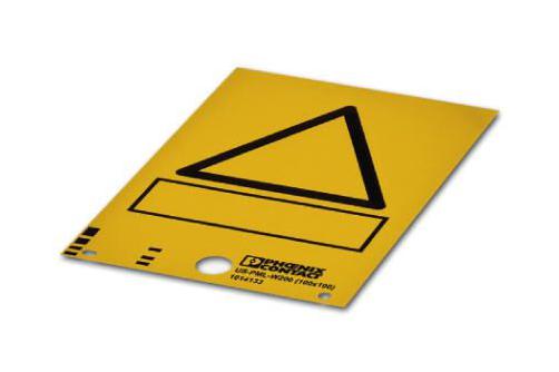 Phoenix Contact 1014133 Label, Pvc, Black / Yellow, 100Mmx100Mm